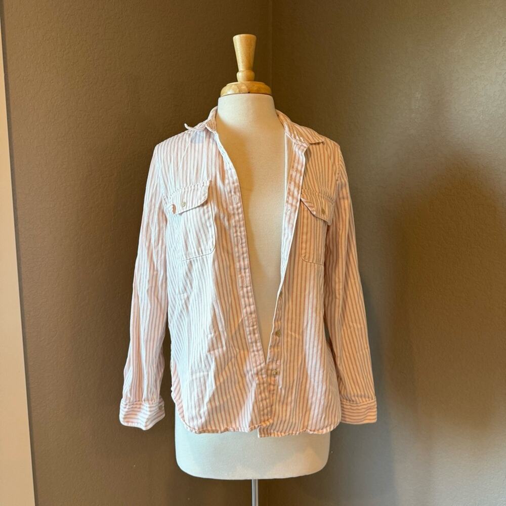 Lucky Brand Pink Striped Shirt Medium